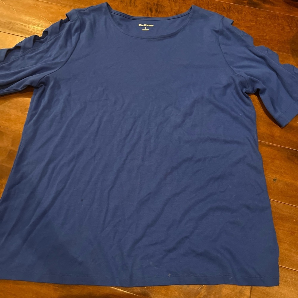 Kim Rogers Navy Crew Neck Short Sleeve Top
